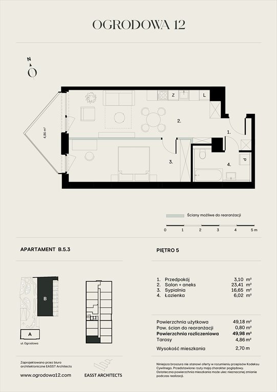 Nowe mieszkanie Apartamentowiec Ogrodowa 12 Poznań, Ogrodowa 12  50m2 Foto 1