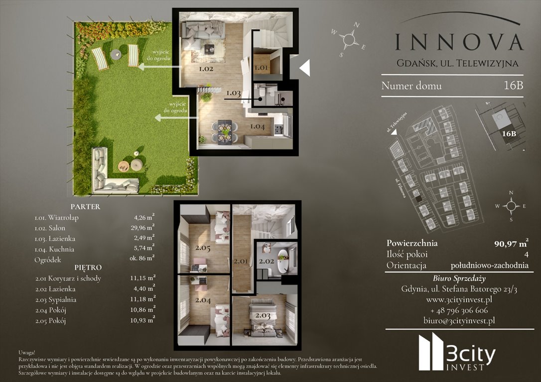 Nowe mieszkanie czteropokojowe  Innova Gdańsk, Matarnia, Telewizyjna 32  91m2 Foto 1