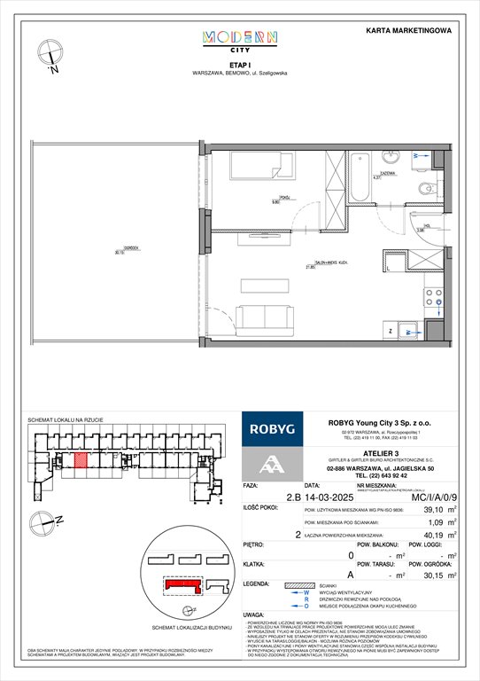 Nowe mieszkanie dwupokojowe Modern City Warszawa, Bemowo, Szeligowska  39m2 Foto 1