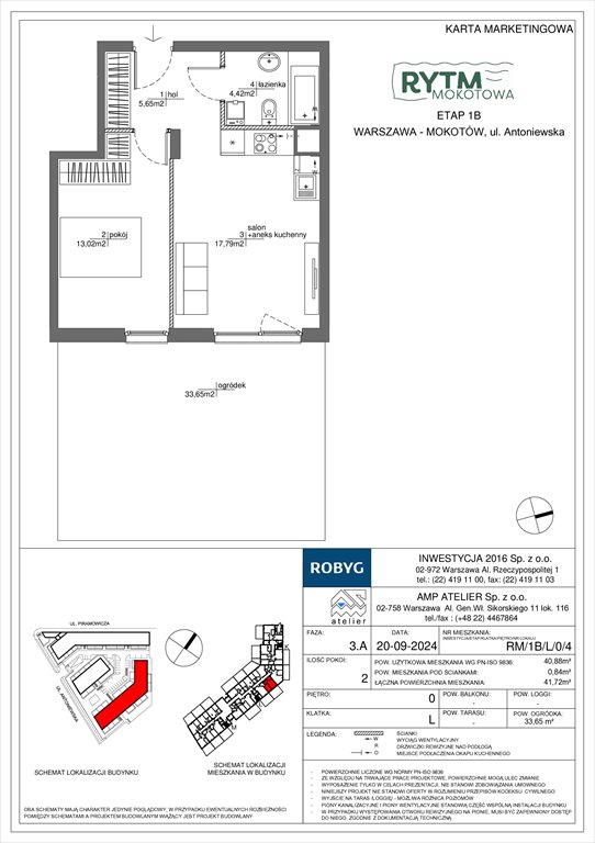 Nowe mieszkanie dwupokojowe Rytm Mokotowa Warszawa, Mokotów, Antoniewska  41m2 Foto 1