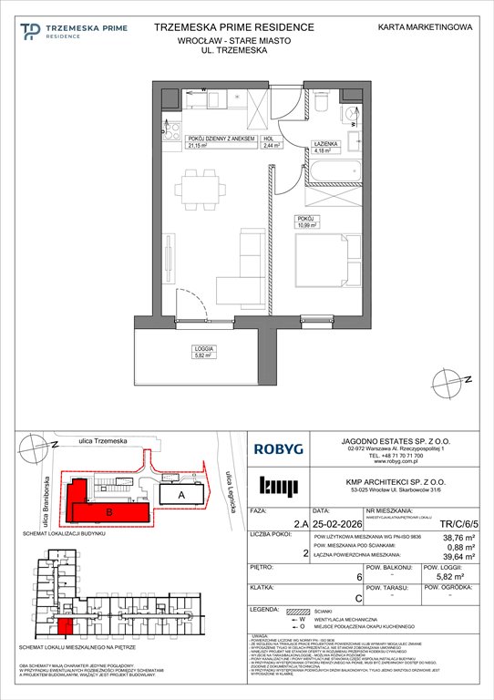 Nowe mieszkanie dwupokojowe Trzemeska Prime Residence Wrocław, Stare Miasto, Trzemeska  39m2 Foto 1