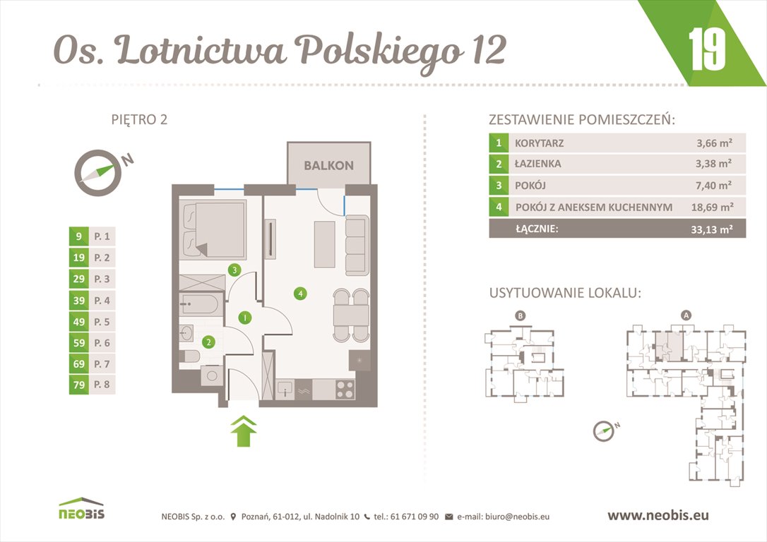 Nowe mieszkanie dwupokojowe OSIEDLE LOTNICTWA POLSKIEGO 12 W POZNANIU Poznań, Jeżyce, OS. LOTNICTWA POLSKIEGO 12  33m2 Foto 1