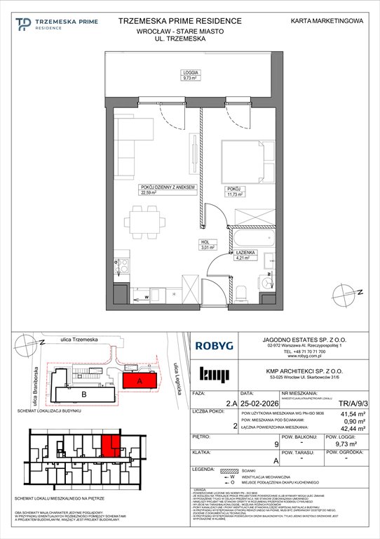 Nowe mieszkanie dwupokojowe Trzemeska Prime Residence Wrocław, Stare Miasto, Trzemeska  42m2 Foto 1