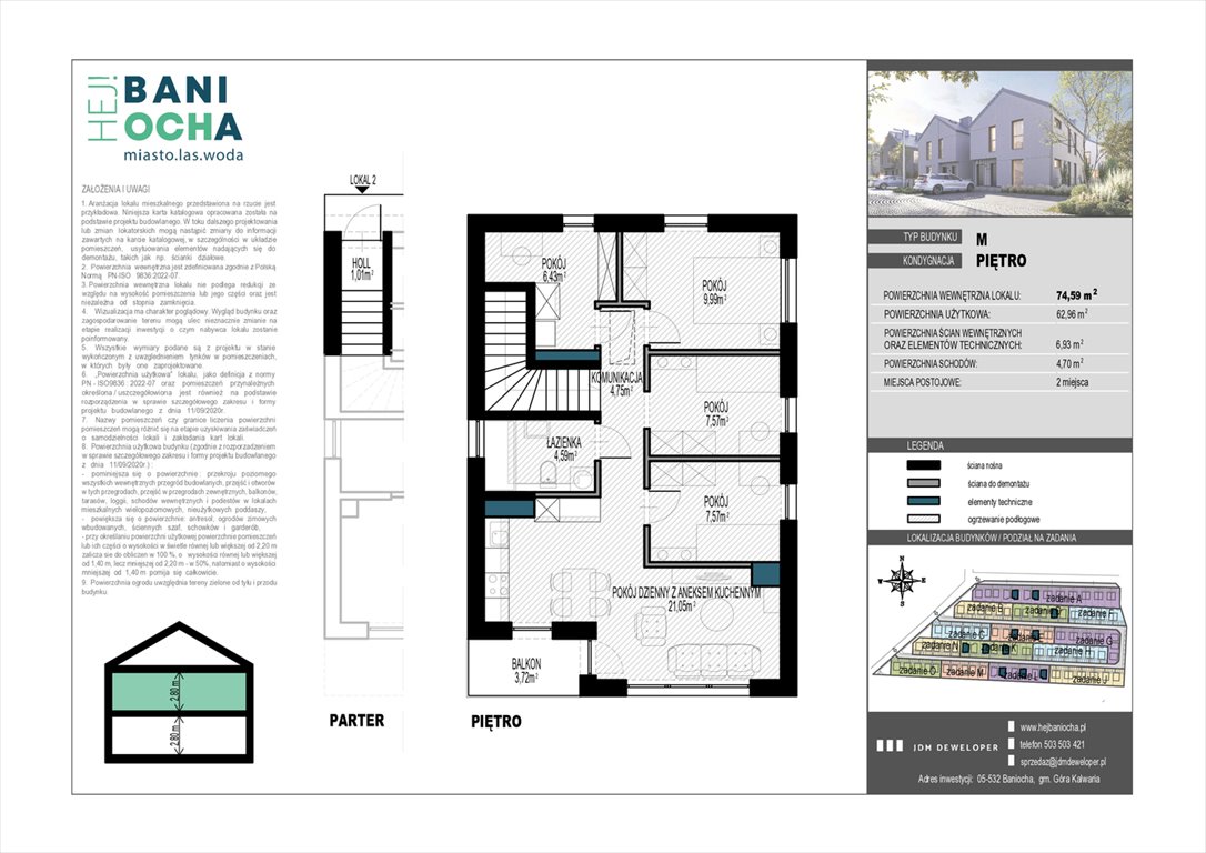 Nowe mieszkanie czteropokojowe  HEJ ! BANIOCHA Baniocha  75m2 Foto 1