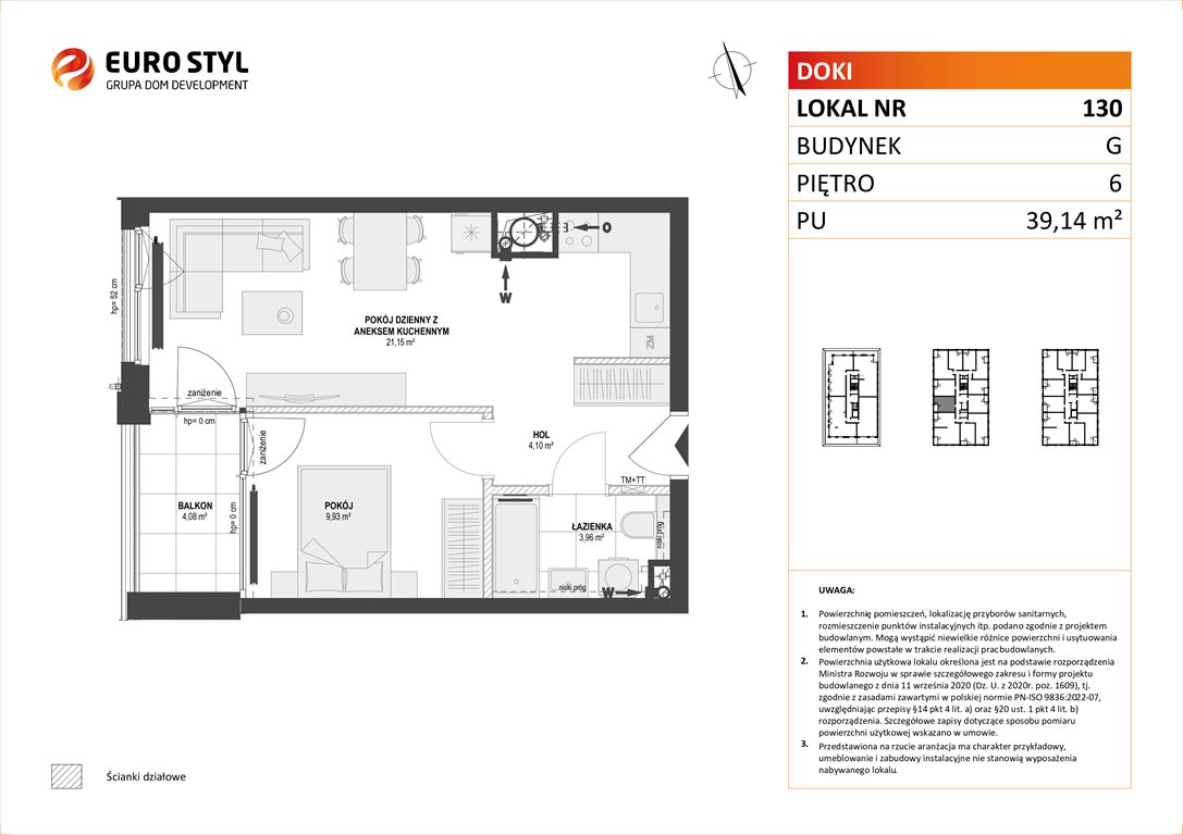 Nowe mieszkanie dwupokojowe DOKI LIVING Gdańsk, Śródmieście, ks. Jerzego Popiełuszki/Rybaki Górne  39m2 Foto 1