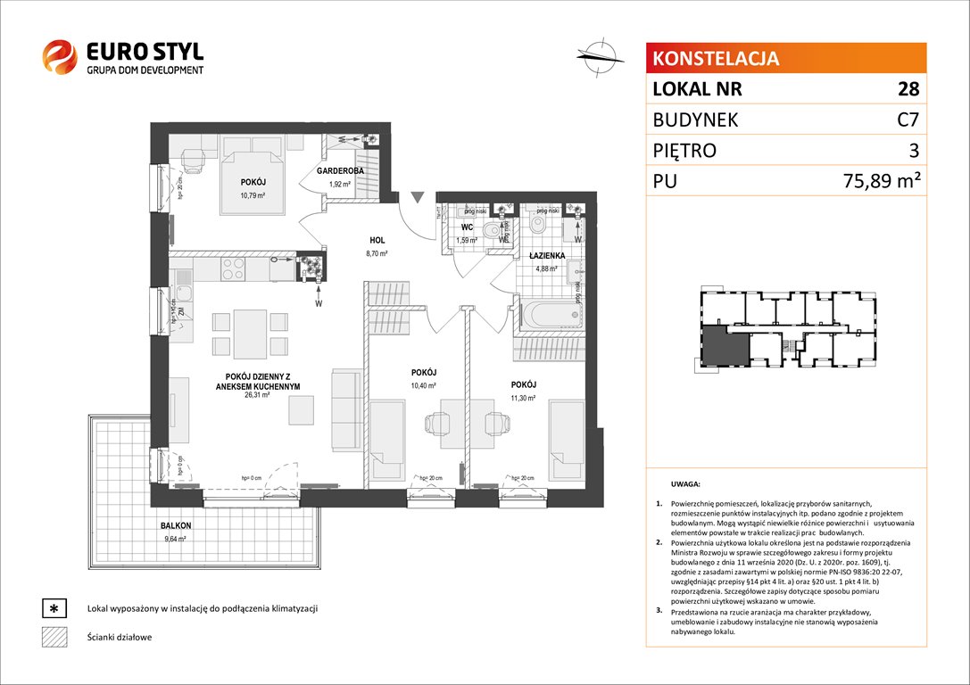 Nowe mieszkanie czteropokojowe  KONSTELACJA Gdynia, Pogórze, Paderewskiego  76m2 Foto 1