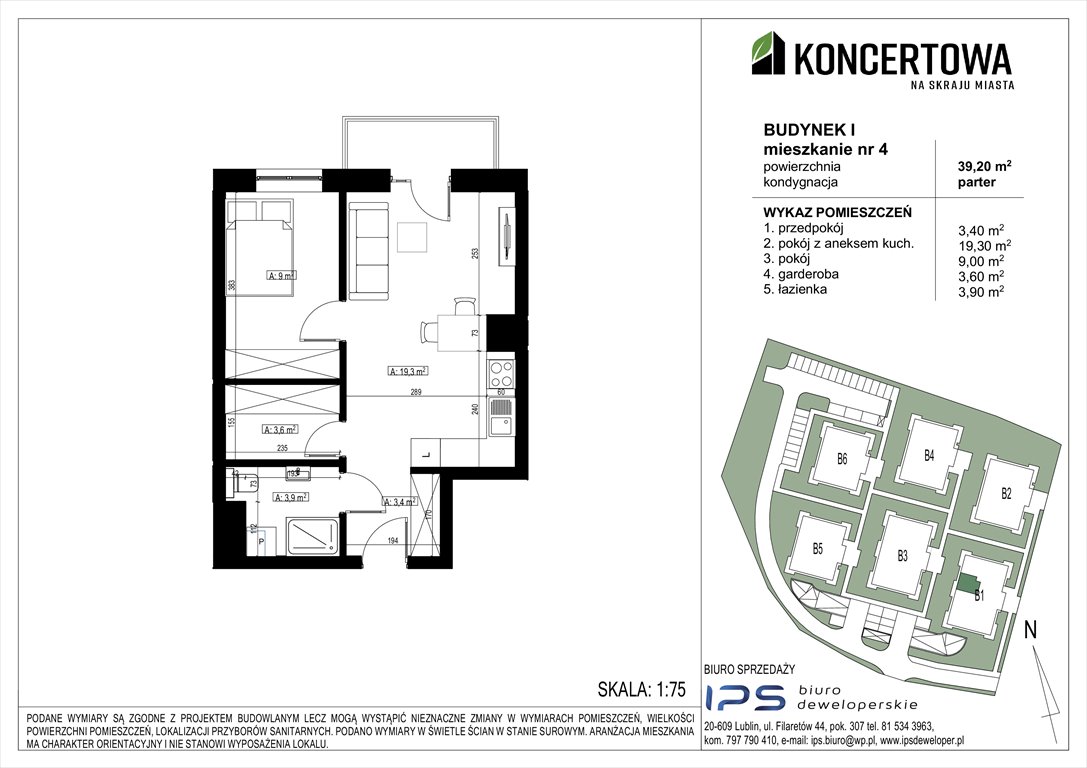 Nowe mieszkanie dwupokojowe Koncertowa na skraju miasta Lublin, Czechów Północny, Koncertowa  40m2 Foto 1
