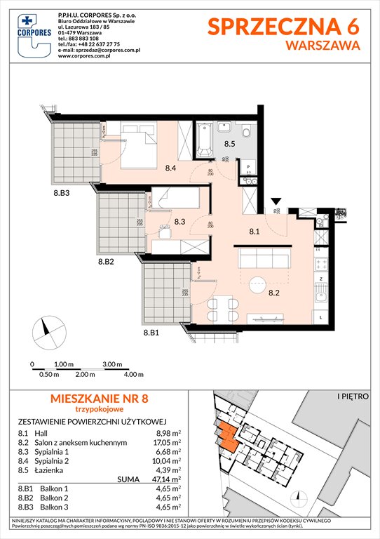 Nowe mieszkanie trzypokojowe Sprzeczna 6 Warszawa, Praga Północ, Sprzeczna 6  47m2 Foto 1