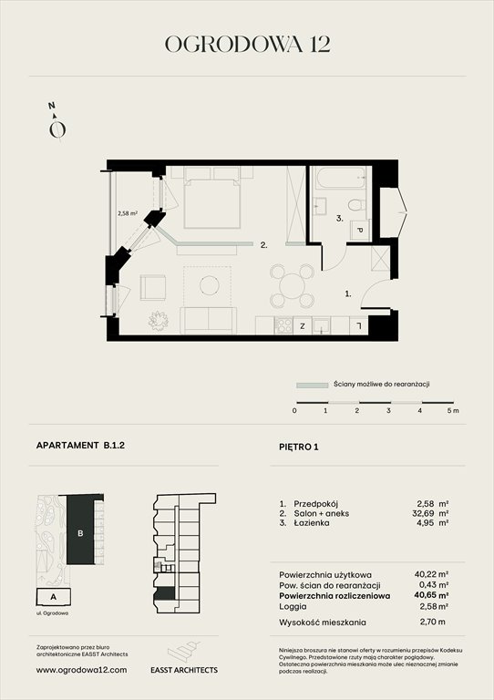 Nowe mieszkanie Apartamentowiec Ogrodowa 12 Poznań, Ogrodowa 12  41m2 Foto 1