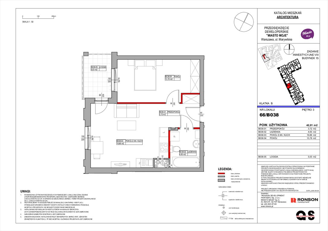 Nowe mieszkanie dwupokojowe Miasto Moje Warszawa, Białołęka, Marywilska 68  42m2 Foto 1