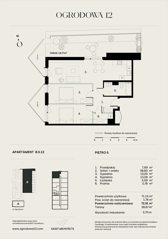 Nowe mieszkanie Apartamentowiec Ogrodowa 12 Poznań, Ogrodowa 12  73m2 Foto 1