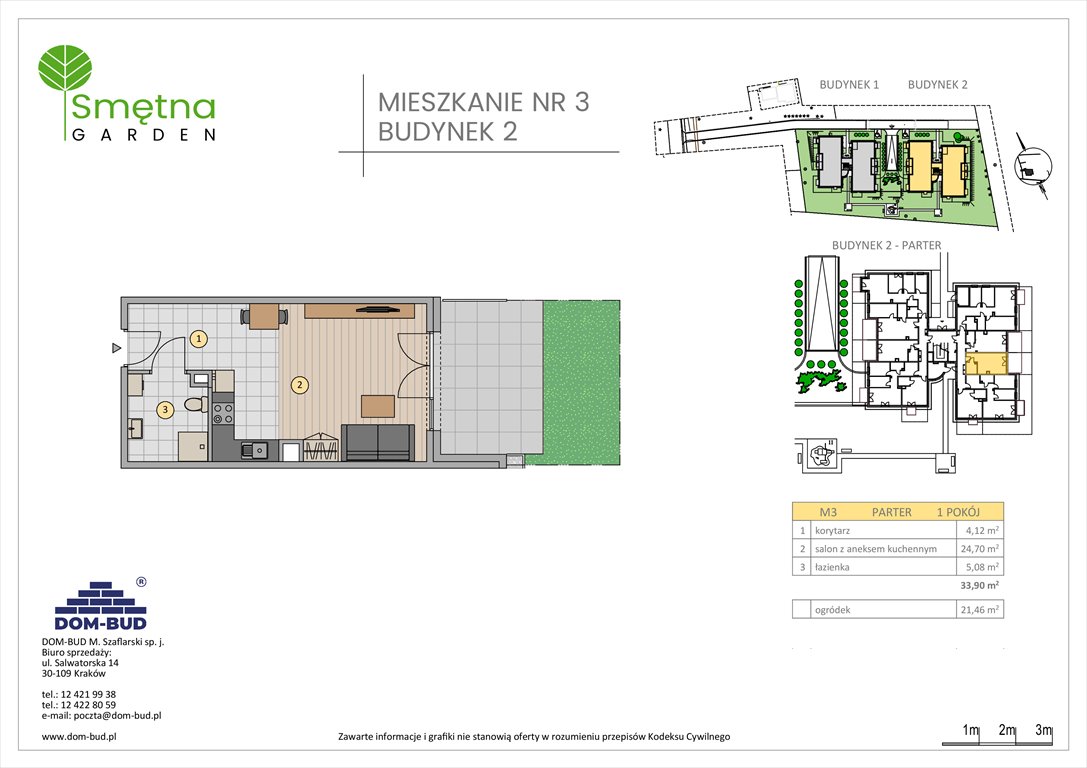 Nowa kawalerka Smętna Garden Kraków, Bronowice Wielkie, Smętna 1  34m2 Foto 1