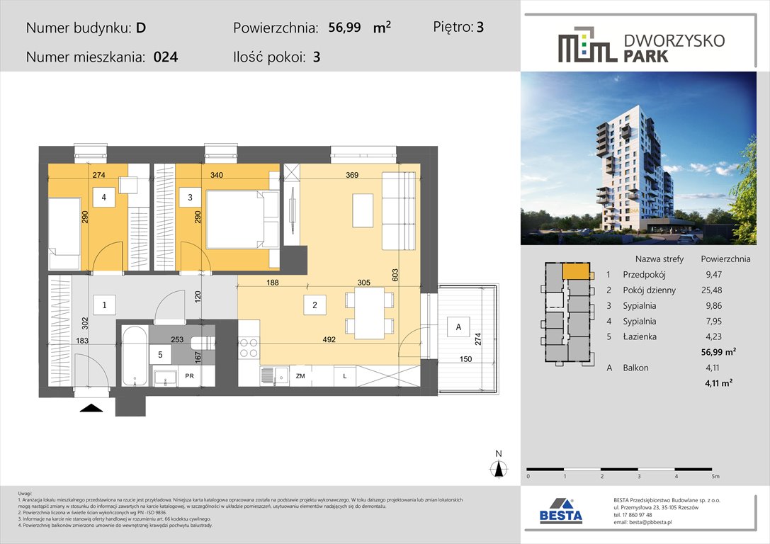 Nowe mieszkanie trzypokojowe Dworzysko Park Rzeszów, Przybyszówka, Dworzysko  57m2 Foto 1