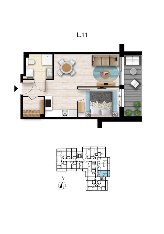 Nowe mieszkanie dwupokojowe Sunset Resort Grzybowo, Nadmorska 98 -106  38m2 Foto 1