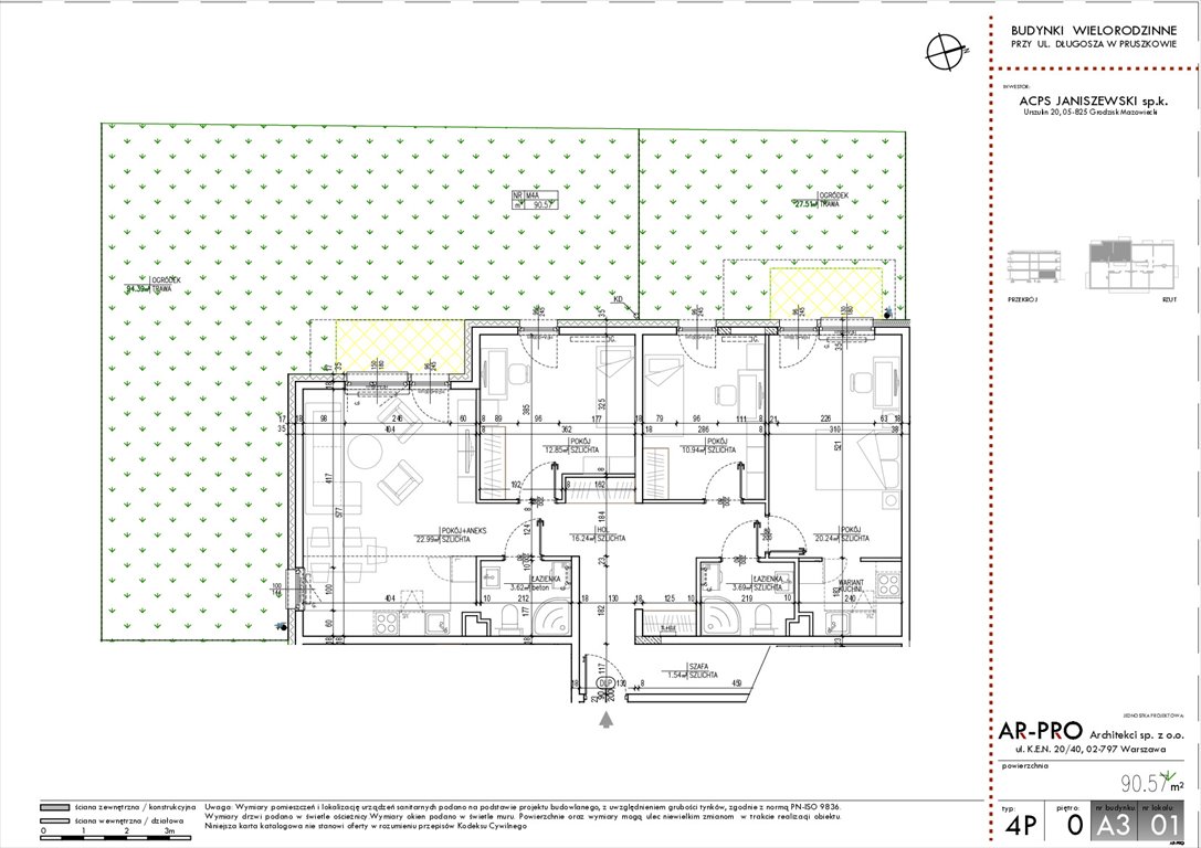 Nowe mieszkanie czteropokojowe  Zacisze Długosza Pruszków, Baki, Długosza 42  91m2 Foto 1