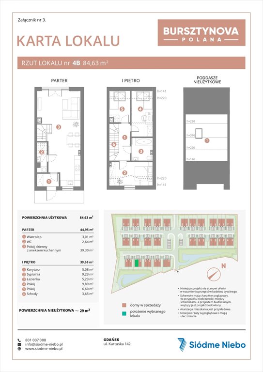 Nowy dom BURSZTYNOVA POLANA BĄKOWO, WIECZORNYCH MGIEŁ  85m2 Foto 1