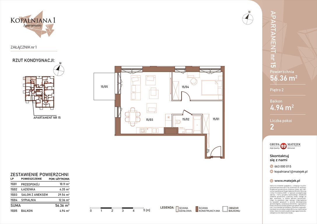 Nowe mieszkanie dwupokojowe KOPALNIANA 1 Katowice, Bogucice, Kopalniana 1  56m2 Foto 1