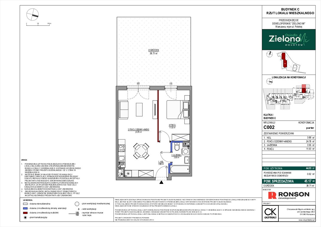 Nowe mieszkanie dwupokojowe Zielono Mi Warszawa, Mokotów, ul. Polska 10  45m2 Foto 1
