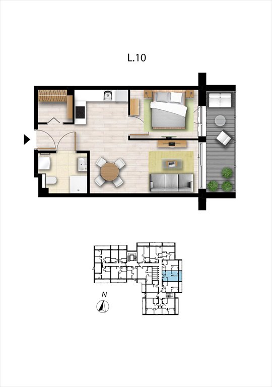 Nowe mieszkanie dwupokojowe Sunset Resort Grzybowo, Nadmorska 98 -106  39m2 Foto 1