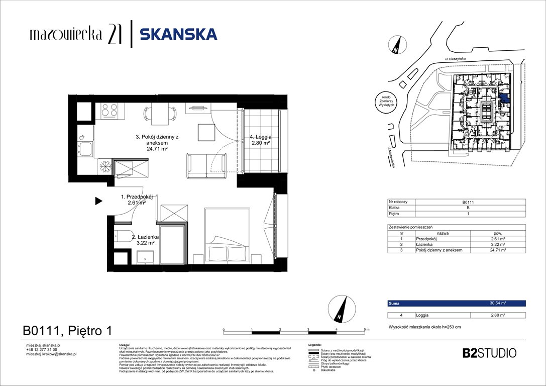 Nowa kawalerka Mazowiecka 21 Kraków, Krowodrza, ul. Mazowiecka 21  31m2 Foto 1