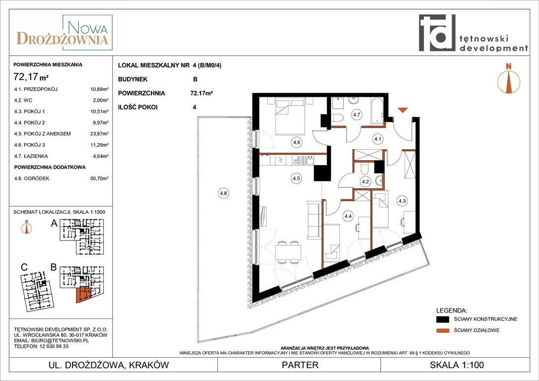 Nowe mieszkanie czteropokojowe  NOWA DROŻDŻOWNIA ETAP II Kraków, Bieżanów, Drożdżowa  72m2 Foto 1