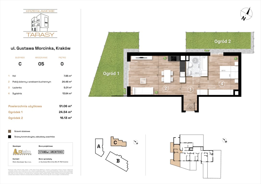 Nowe mieszkanie dwupokojowe KRZESŁAWICKIE TARASY Kraków, Wzgórza Krzesławickie, Gustawa Morcinka  51m2 Foto 1