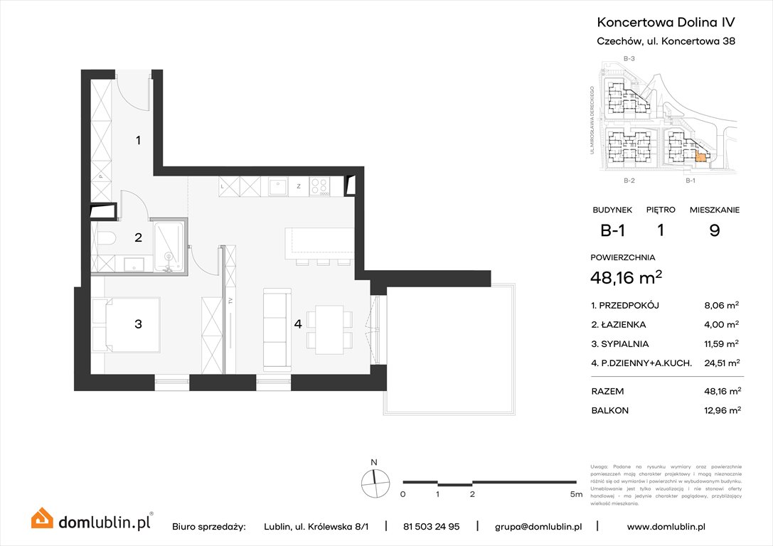 Nowe mieszkanie dwupokojowe Koncertowa Dolina Lublin, Choiny, Koncertowa  48m2 Foto 1