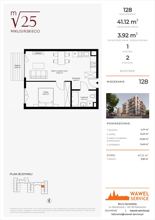 mieszkanie na sprzedaż 41m2 mieszkanie Katowice, Mikusińskiego 25