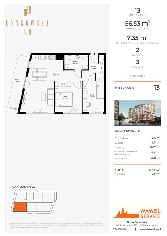 mieszkanie na sprzedaż 57m2 mieszkanie Katowice, Bytkowska