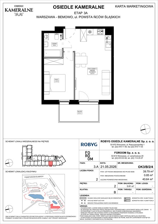 Nowe mieszkanie dwupokojowe Osiedle Kameralne etap 7 Warszawa, Powstańców Śląskich  40m2 Foto 1