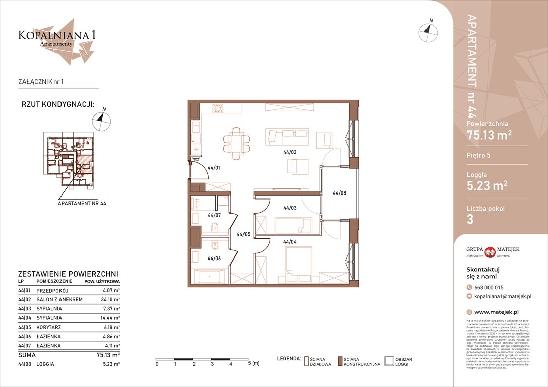 Nowe mieszkanie trzypokojowe KOPALNIANA 1 Katowice, Bogucice, Kopalniana 1  75m2 Foto 1