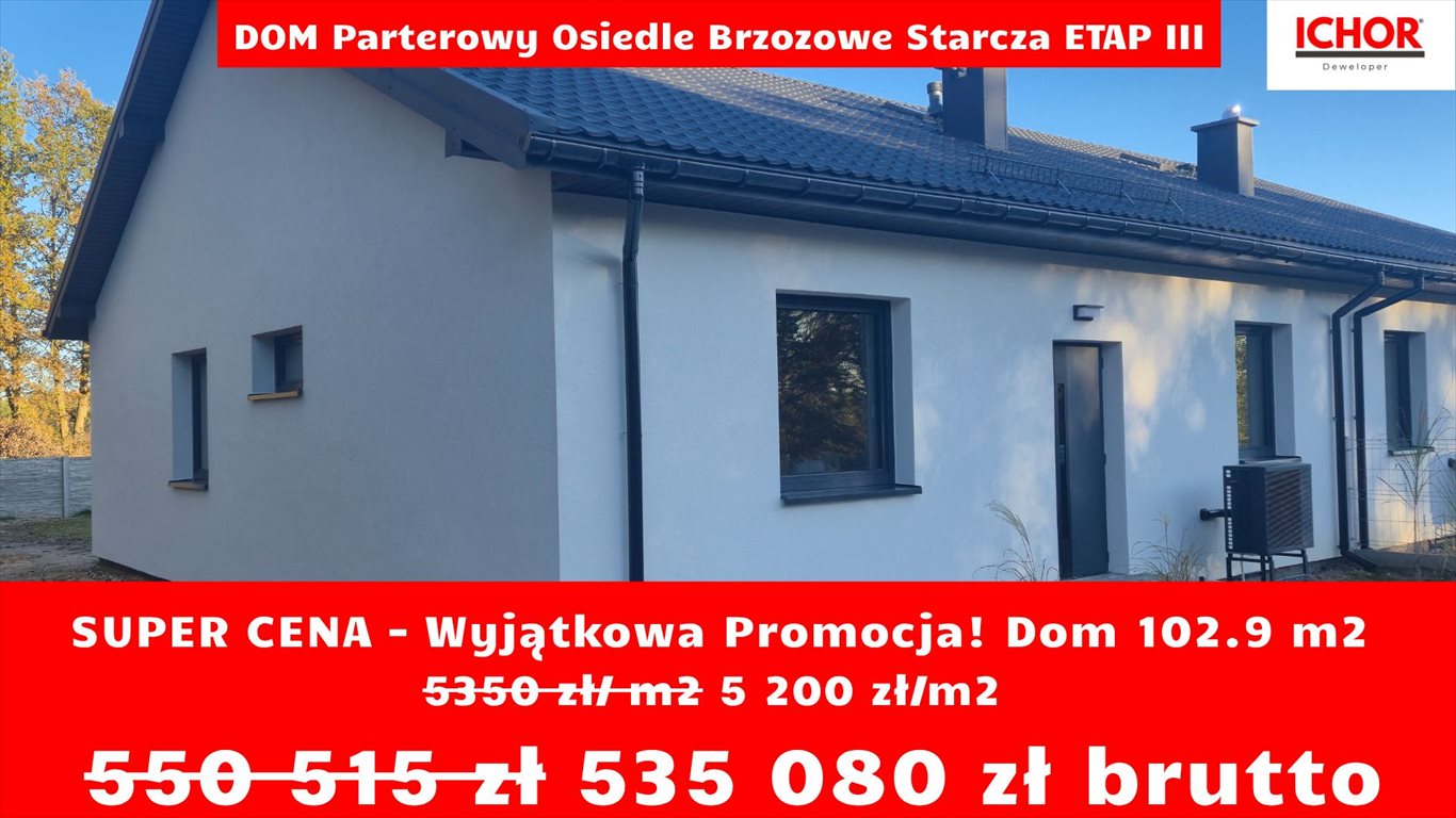 dom na sprzedaż 103m2 dom Starcza, Brzozowa 30