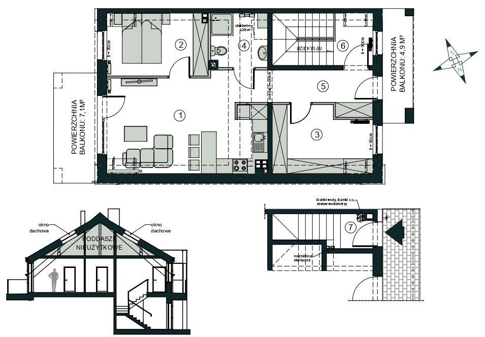 Nowe mieszkanie trzypokojowe Aleja Wiśniowa Pogórze Pogórze, Feliksa Dorsza  55m2 Foto 1