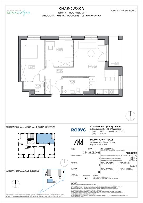 Nowe mieszkanie trzypokojowe Apartamenty Krakowska Wrocław, Krzyki, Krakowska 112  65m2 Foto 1