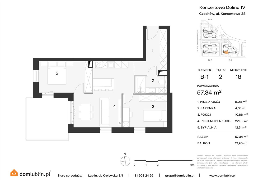 Nowe mieszkanie trzypokojowe Koncertowa Dolina Lublin, Choiny, Koncertowa  57m2 Foto 1