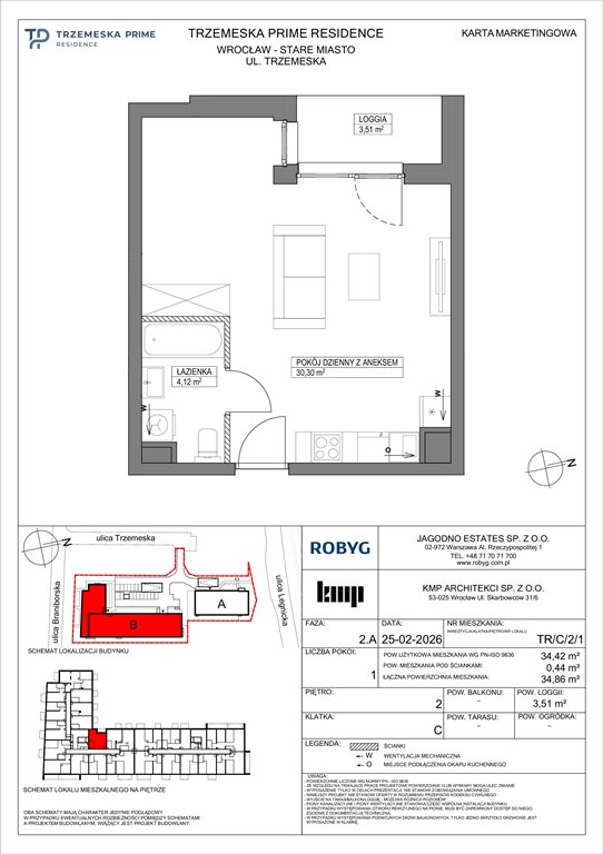 Nowa kawalerka Trzemeska Prime Residence Wrocław, Stare Miasto, Trzemeska  34m2 Foto 1