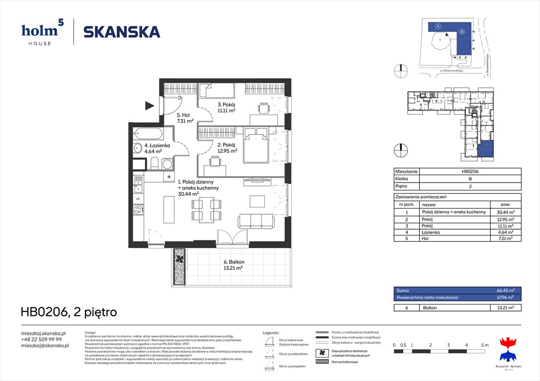 Nowe mieszkanie trzypokojowe Holm House  Warszawa, Mokotów, Domaniewska  66m2 Foto 1