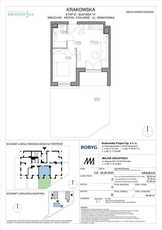 Nowe mieszkanie dwupokojowe Apartamenty Krakowska Wrocław, Krzyki, Krakowska 112  37m2 Foto 1