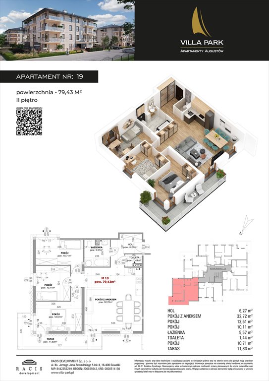 Nowe mieszkanie Villa Park - Bud D Augustów, Wypoczynkowa  79m2 Foto 1