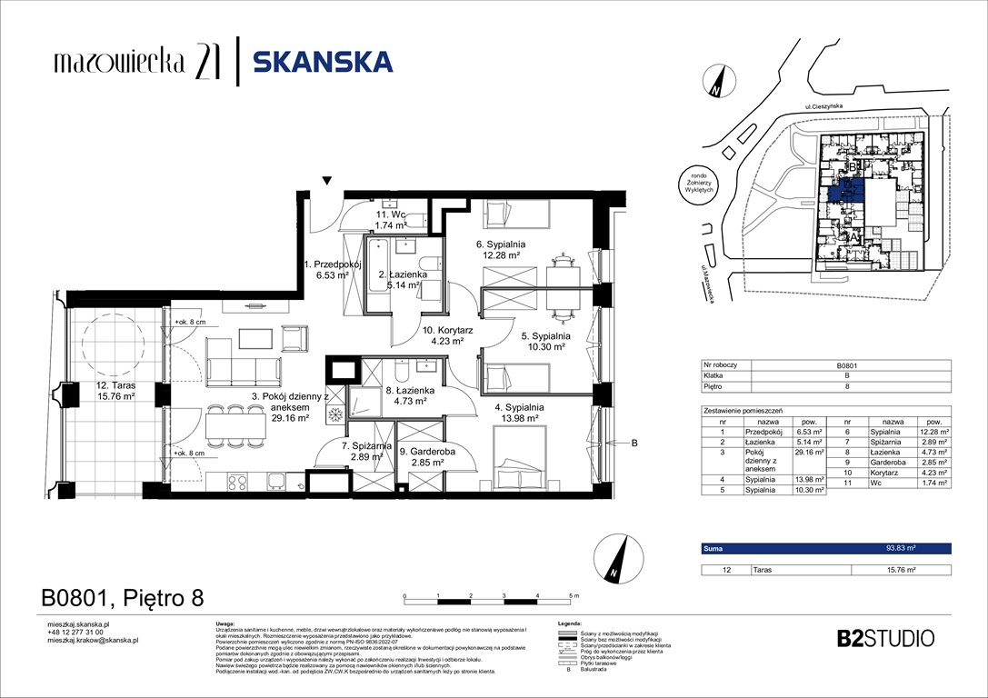 Nowe mieszkanie czteropokojowe  Mazowiecka 21 Kraków, Krowodrza, ul. Mazowiecka 21  94m2 Foto 1
