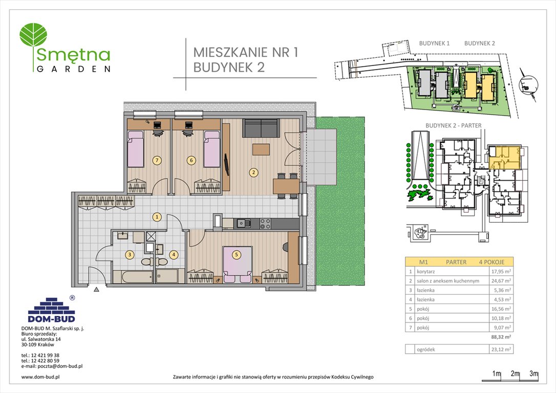 Nowe mieszkanie czteropokojowe  Smętna Garden Kraków, Bronowice Wielkie, Smętna 1  88m2 Foto 1