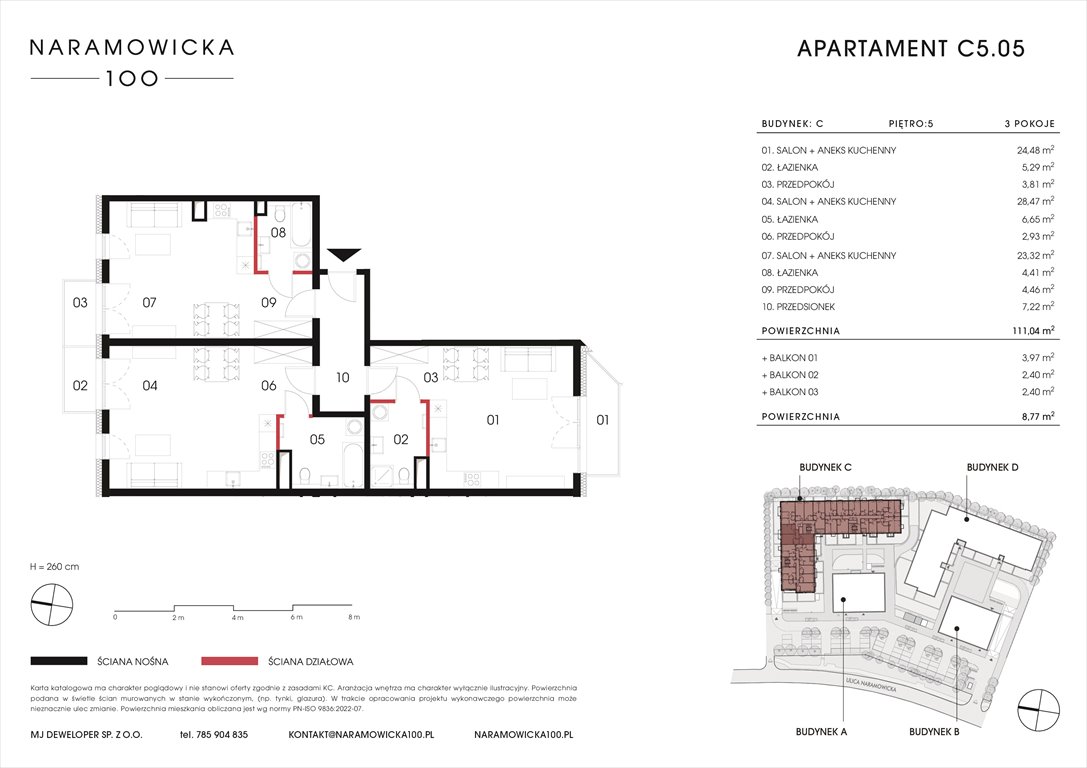 Nowe mieszkanie trzypokojowe NARAMOWICKA 100 Poznań, Winogrady, Naramowicka 100  111m2 Foto 1