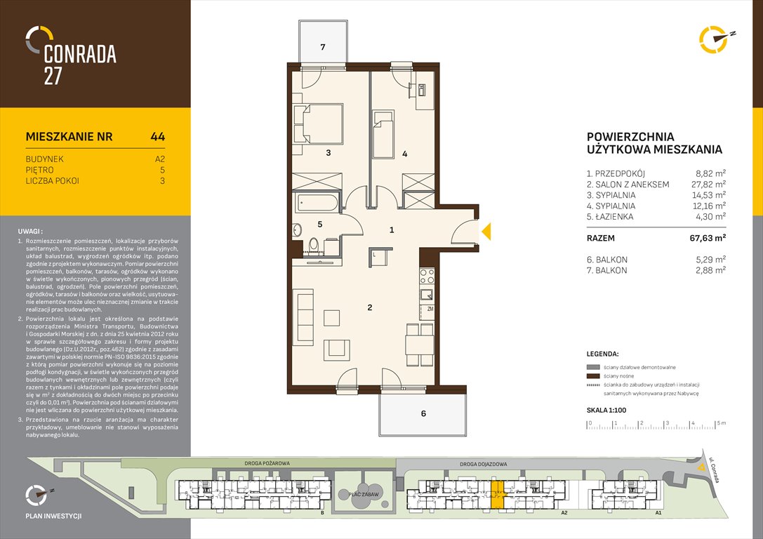 Nowe mieszkanie trzypokojowe CONRADA 27 Kraków, Prądnik Biały, Conrada 27  68m2 Foto 1