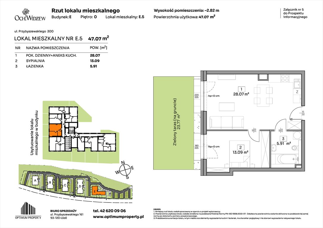 Nowe mieszkanie dwupokojowe OchWidzew Łódź, Widzew, Przybyszewskiego 292-300  47m2 Foto 1