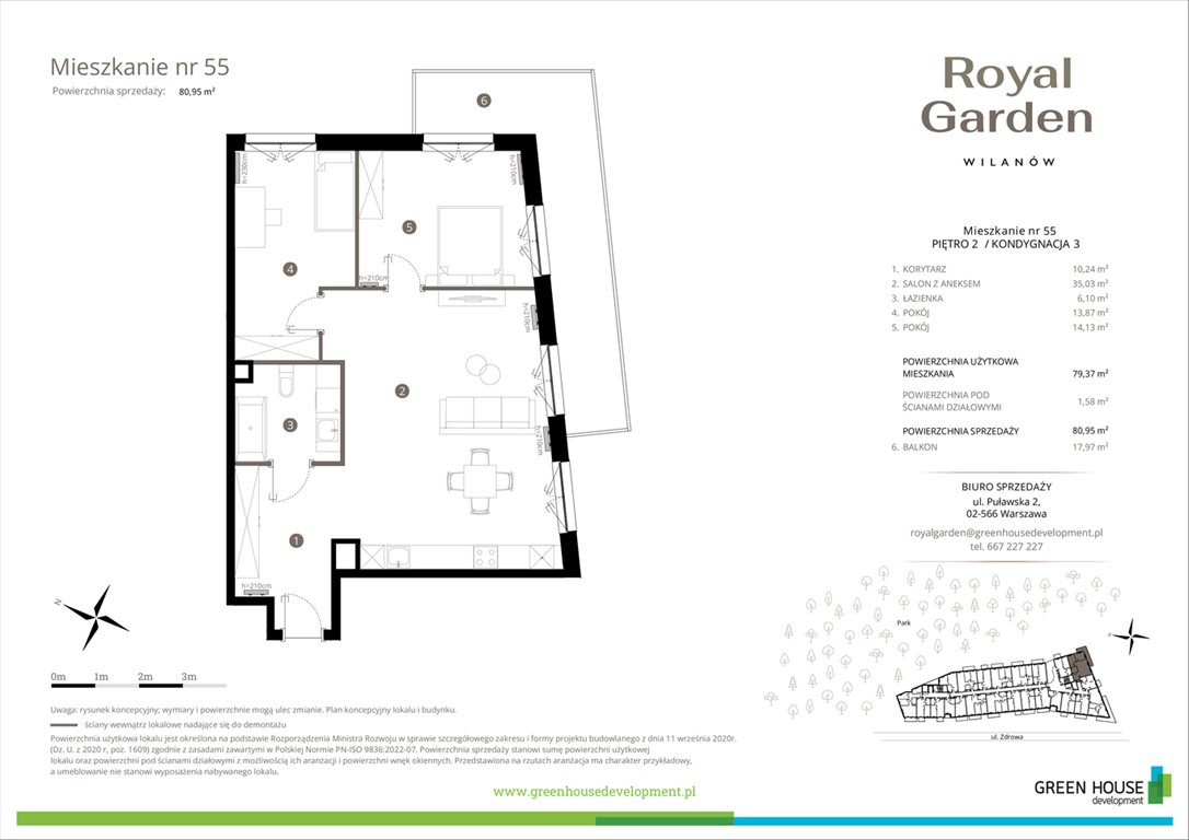 Nowe mieszkanie trzypokojowe Royal Garden Wilanów Warszawa, Wilanów, Zdrowa 2  79m2 Foto 1