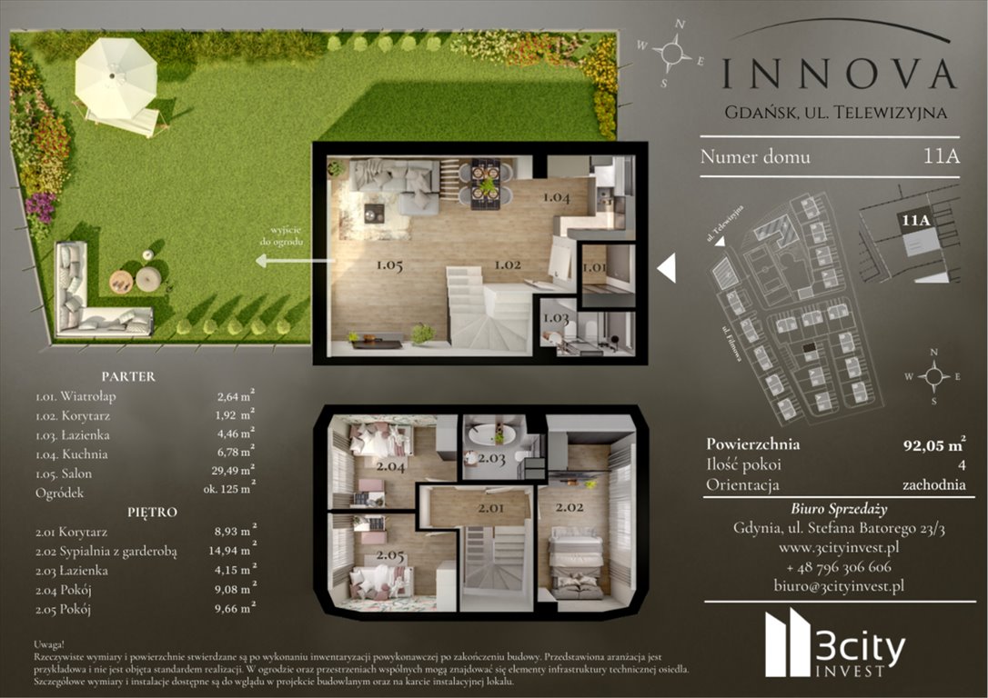 Nowe mieszkanie czteropokojowe  Innova Gdańsk, Matarnia, Telewizyjna 32  92m2 Foto 1