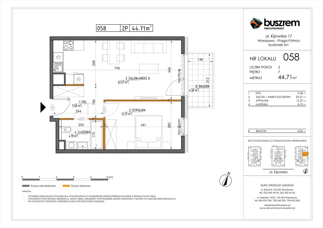 Nowe mieszkanie dwupokojowe Kijowska 17 Warszawa, Praga Północ, Kijowska 17  45m2 Foto 1