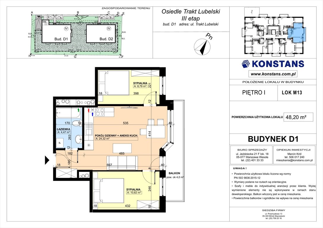 Nowe mieszkanie trzypokojowe TRAKT LUBELSKI Etap III Warszawa, Wawer, Trakt Lubelski 181 C i 181 D  48m2 Foto 1