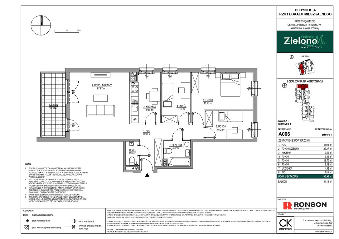 Nowe mieszkanie czteropokojowe  Zielono Mi Warszawa, Mokotów, ul. Polska 10  91m2 Foto 1