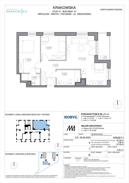 Nowe mieszkanie trzypokojowe Apartamenty Krakowska Wrocław, Krzyki, Krakowska 112  65m2 Foto 1